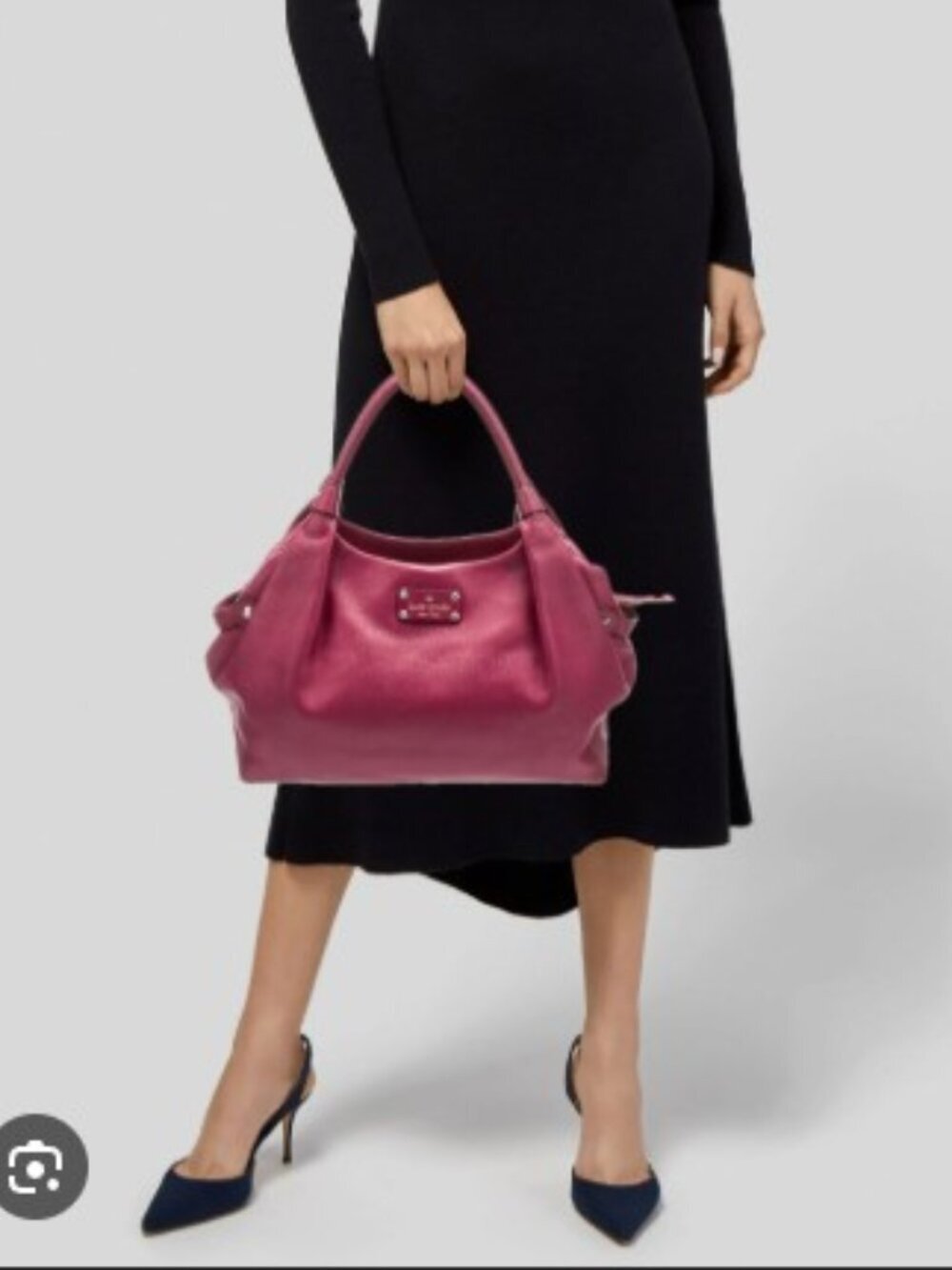 KATE SPADE Stevie‎ Berkshire Road Leather Hobo Bag Red Plum